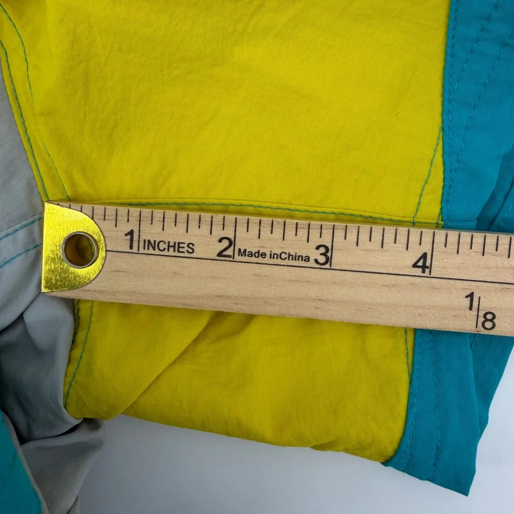 Nike Swim Trunks Men's XXL Teal Yellow Colorblock Stripes NESSB638
